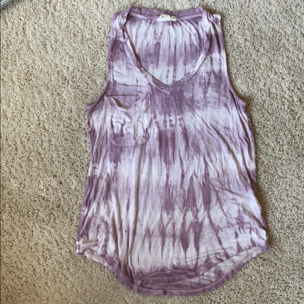 Tie dye white crow tank